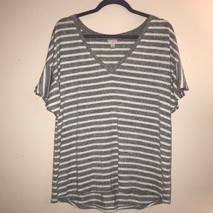 A New Day Casual Tee with Ruffle Sleeves